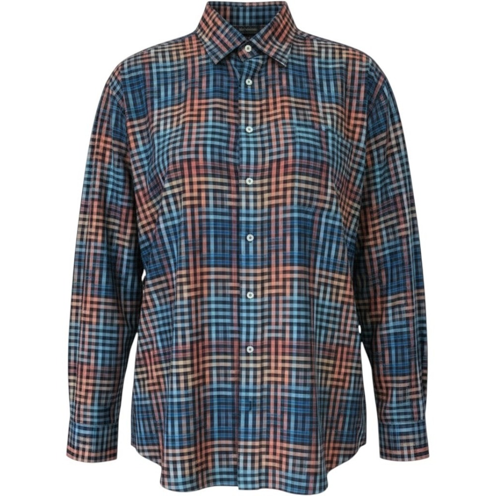 St. Croix Button Down Shirt Mens XL Multi Color Plaid Excellent Made in‎ Italy